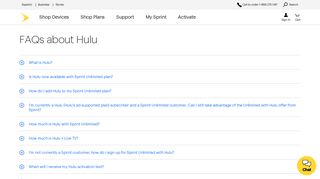 
                            8. FAQs about Hulu | Sprint Support