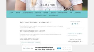 
                            12. FAQ's about South Hill Designs Jewelry – Lockets by Cat
