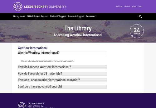 
                            12. FAQs - Accessing Westlaw International - The Library at Leeds ...