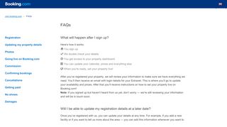 
                            9. FAQs · Booking.com