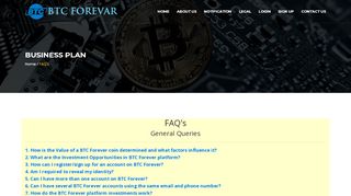 
                            12. FAQ's | BTC Forever