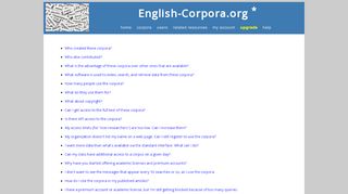 
                            3. FAQs - BYU corpora