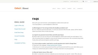 
                            11. FAQs — Caltech Alumni Association