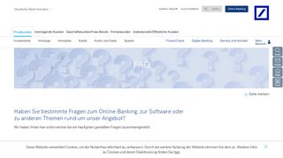 
                            3. FAQ´s – Deutsche Bank Privatkunden