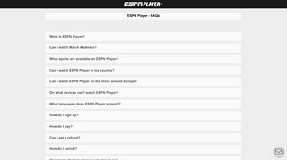 
                            5. FAQs - ESPN Player