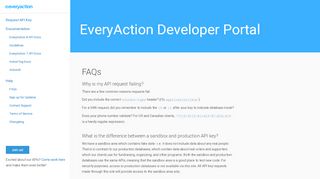 
                            6. FAQs - EveryAction Developer Portal