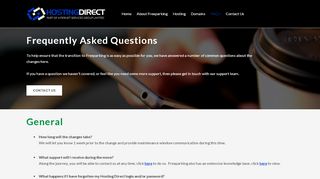
                            8. FAQ's - Hosting Direct