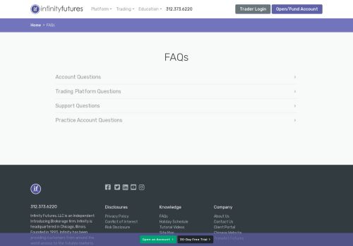 
                            13. FAQ's - Infinity Futures