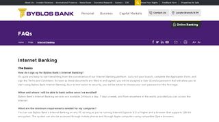 
                            5. FAQs | Internet Banking | Lebanon | Byblos Bank