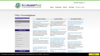 
                            4. FAQs / Knowledgebase - BIOSAgentPlus