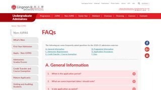 
                            5. FAQs - Lingnan University