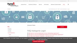 
                            1. FAQ's Login - tyre1 GmbH & Co. KG