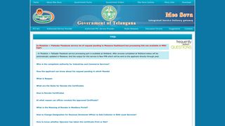 
                            7. FAQs - Meeseva Portal