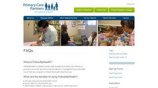 
                            8. FAQs - Primary Care Partners