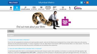 
                            8. FAQs - Reliance Mumbai Metro