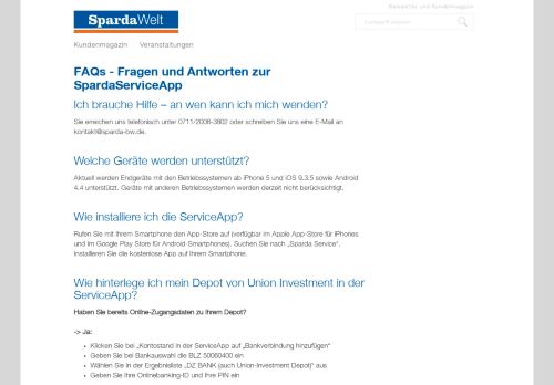 
                            6. FAQs - SpardaWelt