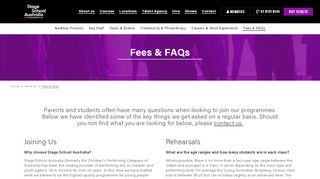 
                            12. FAQs | Stage School Australia