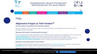 
                            3. FAQs - Tele-Tandem®