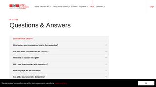 
                            5. FAQs - The EPFL Extension School