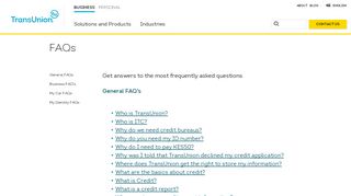 
                            4. FAQs | TransUnion Africa