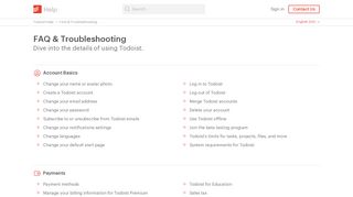 
                            5. FAQs & Troubleshooting – Todoist Help