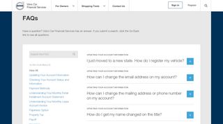 
                            12. FAQs - Volvo Car Financial Services