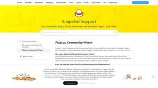 
                            5. FAQs zu Community-Filtern - Snapchat Support