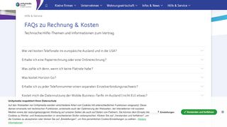 
                            11. FAQs zur Rechnungen und Kosten | Unitymedia Business