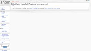 
                            6. FAQ/What is the default IP Address of my snom m9? - Snom User Wiki