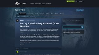 
                            5. Far Cry 3 Mission Log in Game? (noob question) - Steam Community