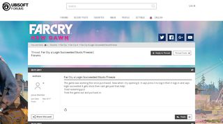 
                            2. Far Cry 4 Login Succeeded Stuck/Freeze - Ubisoft Forums