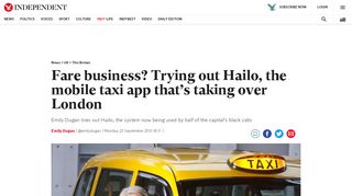 
                            12. Fare business? Trying out Hailo, the mobile taxi app that's taking ...
