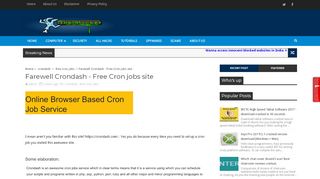 
                            11. Farewell Crondash - Free Cron jobs site - The11Hacker - ...