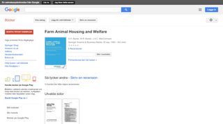 
                            13. Farm Animal Housing and Welfare - Google böcker, resultat