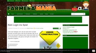 
                            8. Farmerama: Kein Login ins Spiel | Farmeramania