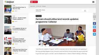 
                            10. Farmers should utilise land records updation programme: Collector