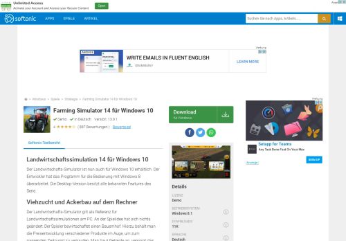 
                            8. Farming Simulator 14 für Windows 10 (Windows) - Download