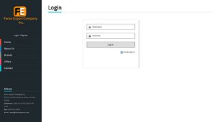 
                            5. Faros Export Company, Inc | Login