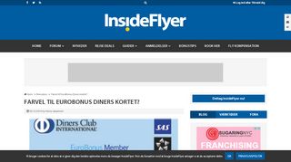 
                            11. Farvel til EuroBonus Diners kortet? - InsideFlyer