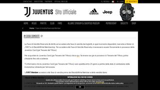 
                            8. Fase di Vendita Riservata Member - Juventus.com