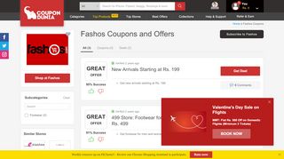 
                            8. FASHOS Coupons, Offers and Promo Code - CouponDunia