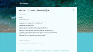
                            12. Fasilitas Layanan Internet UGM - Siti Hudaiyah