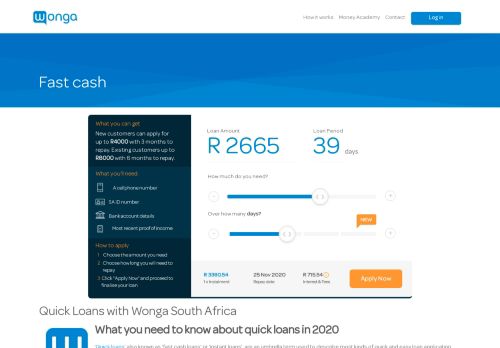 
                            13. Fast Cash Loans Online from Wonga