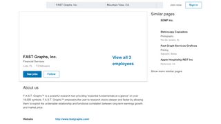 
                            9. FAST Graphs, Inc. | LinkedIn
