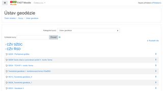 
                            8. FAST Moodle: Ústav geodézie
