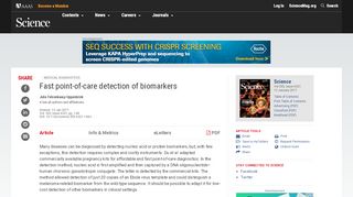 
                            4. Fast point-of-care detection of biomarkers | Science