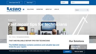 
                            3. Fast repair tips for technicians - Aswo