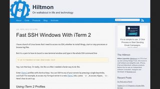 
                            1. Fast SSH Windows With iTerm 2 - Hiltmon