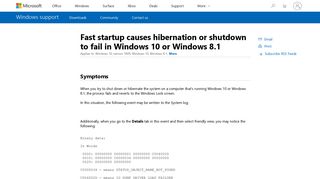 
                            4. Fast startup causes hibernation or shutdown to fail in Windows 10 or ...