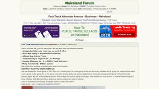 
                            2. Fast Track Alternate Avenue - Business - Nigeria - Nairaland Forum